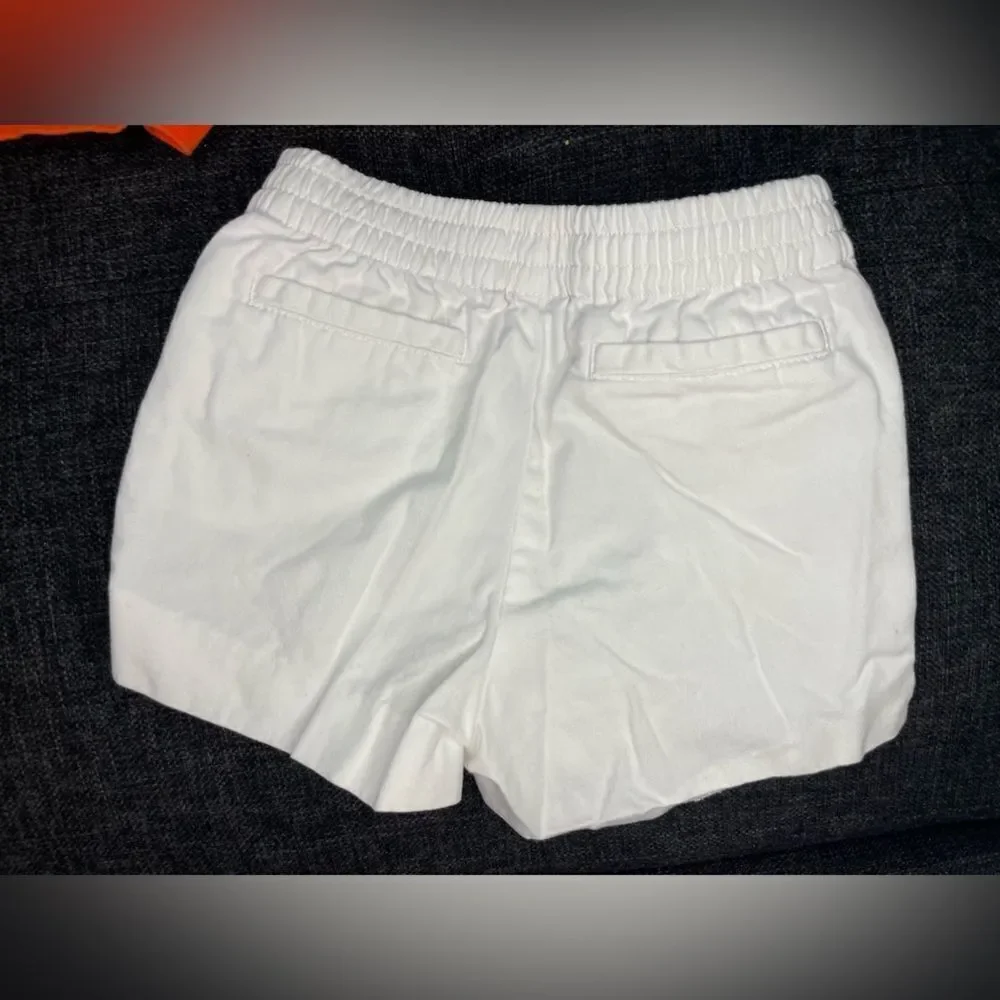Kids Orange and White Button Shorts Set